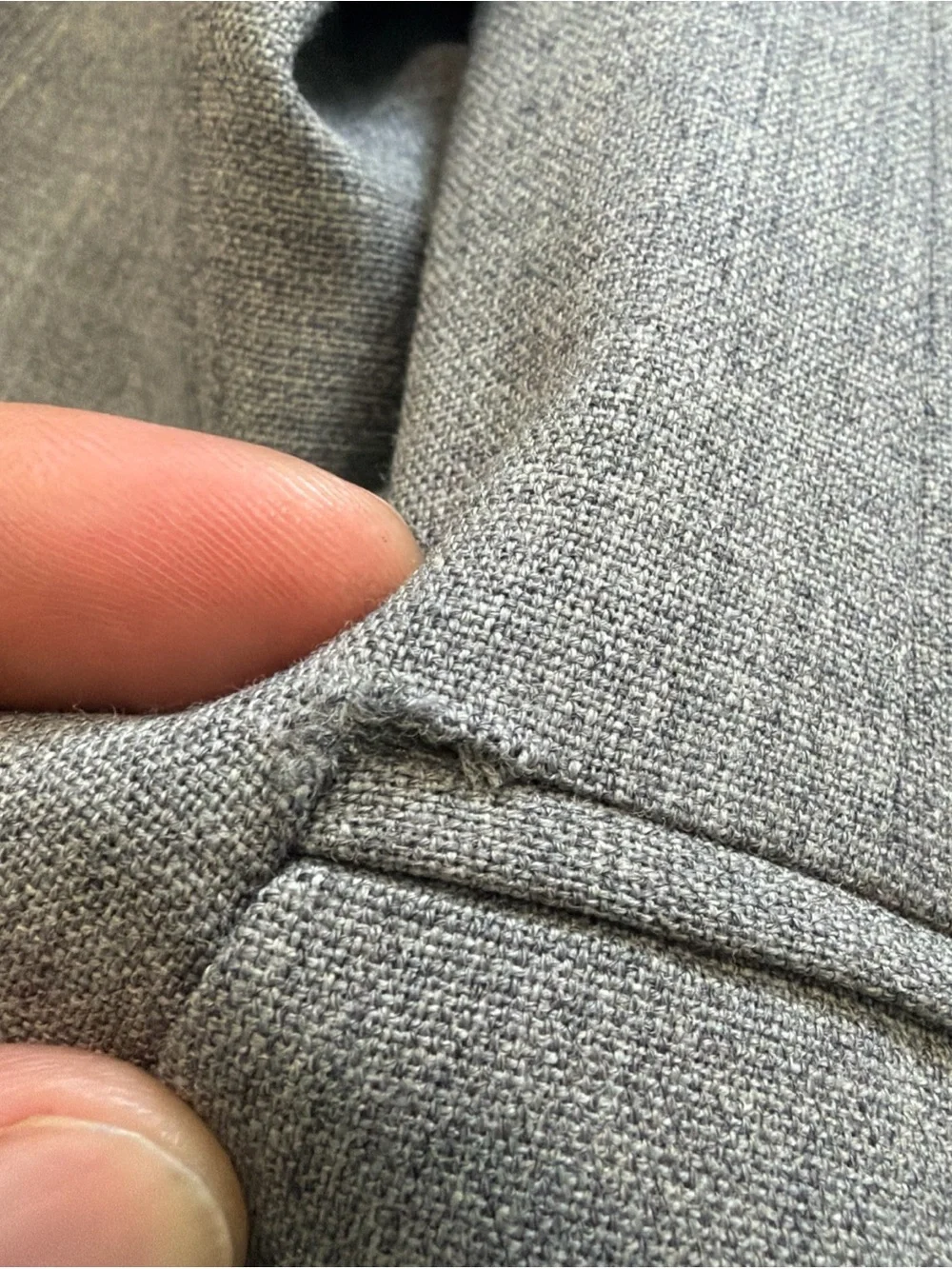 Voyager by J. Crew 44L Thompson Blazer Wool Heather Gray Sport Coat Jacket Flaw
